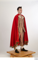  Photos Man in Historical Dress 28 16th century a poses red cloak whole body 0015.jpg